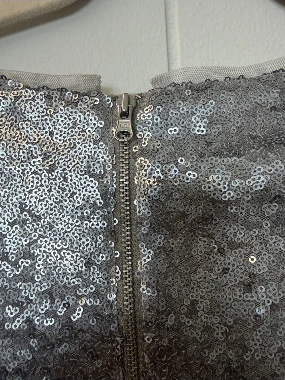 Gap Girls Silver Sequin Short Sleeve Party Dress